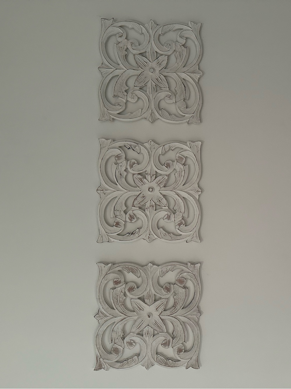 Carved Wood Wall Decor - Set of 3
